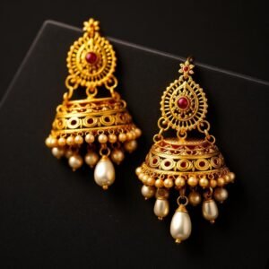 temple jhumka earrings